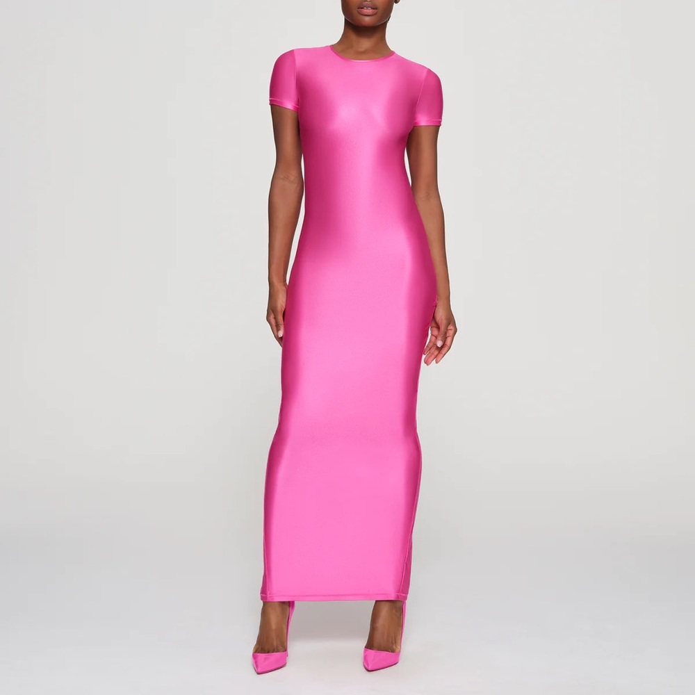 Skims Shine Jersey Long Dress